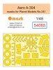 Omask 54085 Aero A-304 Mask (for Planet Models No.241) yellow masking tape 1/48